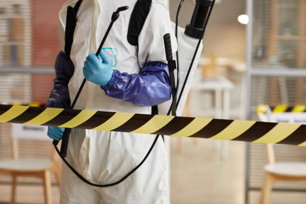 Professional Infectious Disease Decontamination technician working in San Quentin, CA